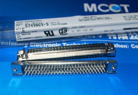 5749069-9 scsi100F直 母头 焊板 5749069-9 AMP 100pin 100芯 产品图