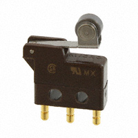 311SX64-H58 Switch Snap Action N.O./N.C. SPDT Roller Lever Turret 5A 115VAC 28VDC 0.66N Screw 产品图