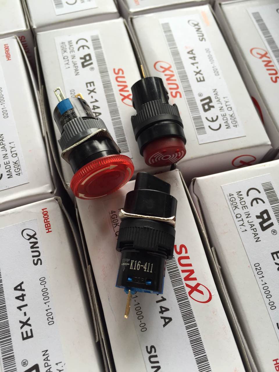 K16-BZ 正品保证韩国凯昆蜂鸣器讯响器k16-czl圆形带led灯DC24V小型红色 产品图