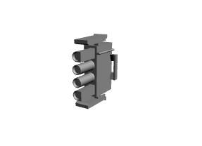 1-480702-0 4 CONTACT(S), MALE, COMBINATION LINE CONNECTOR, PLUG 产品图