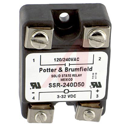 1-1393030-0/SSR-240D50 Solid State Relays - Industrial Mount SSR-240D50=SSA/SSR 产品图