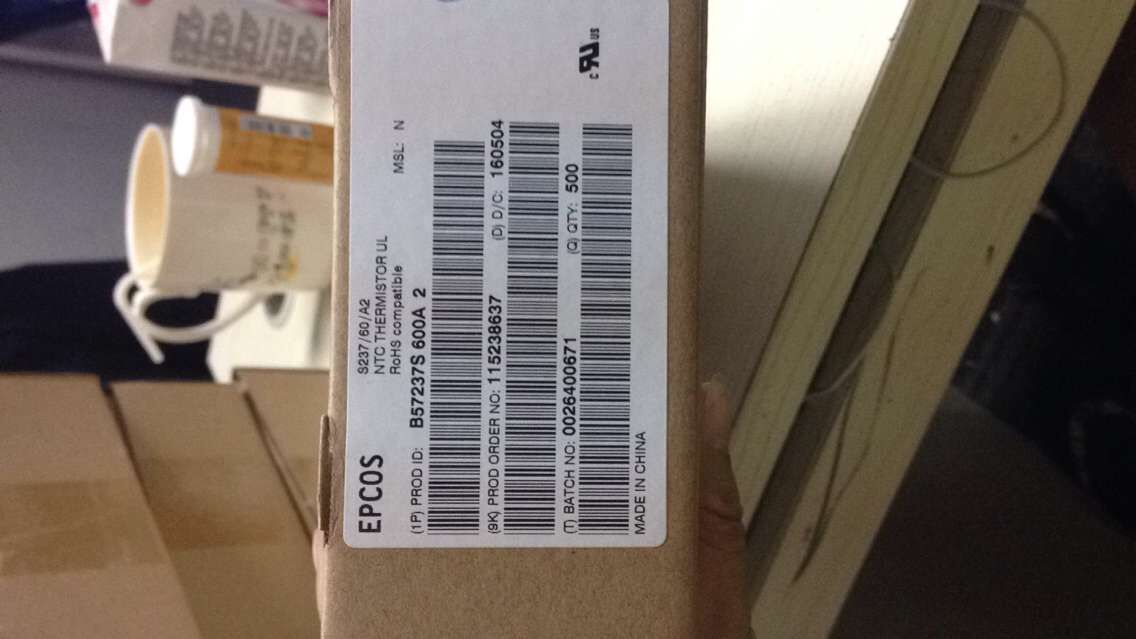 B57237S0600M000 Thermistor NTC 60Ohm ±20% 2-Pin Radial Bulk 产品图