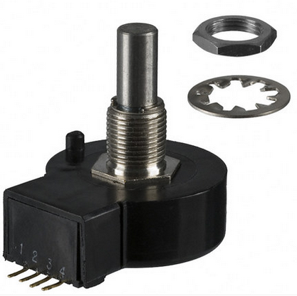 600128C24 Optical Encoder Rotary Incremental Round 0.011N.m Right Angle Digital Square Wave Through Hole PC Pins 32CPR 产品图