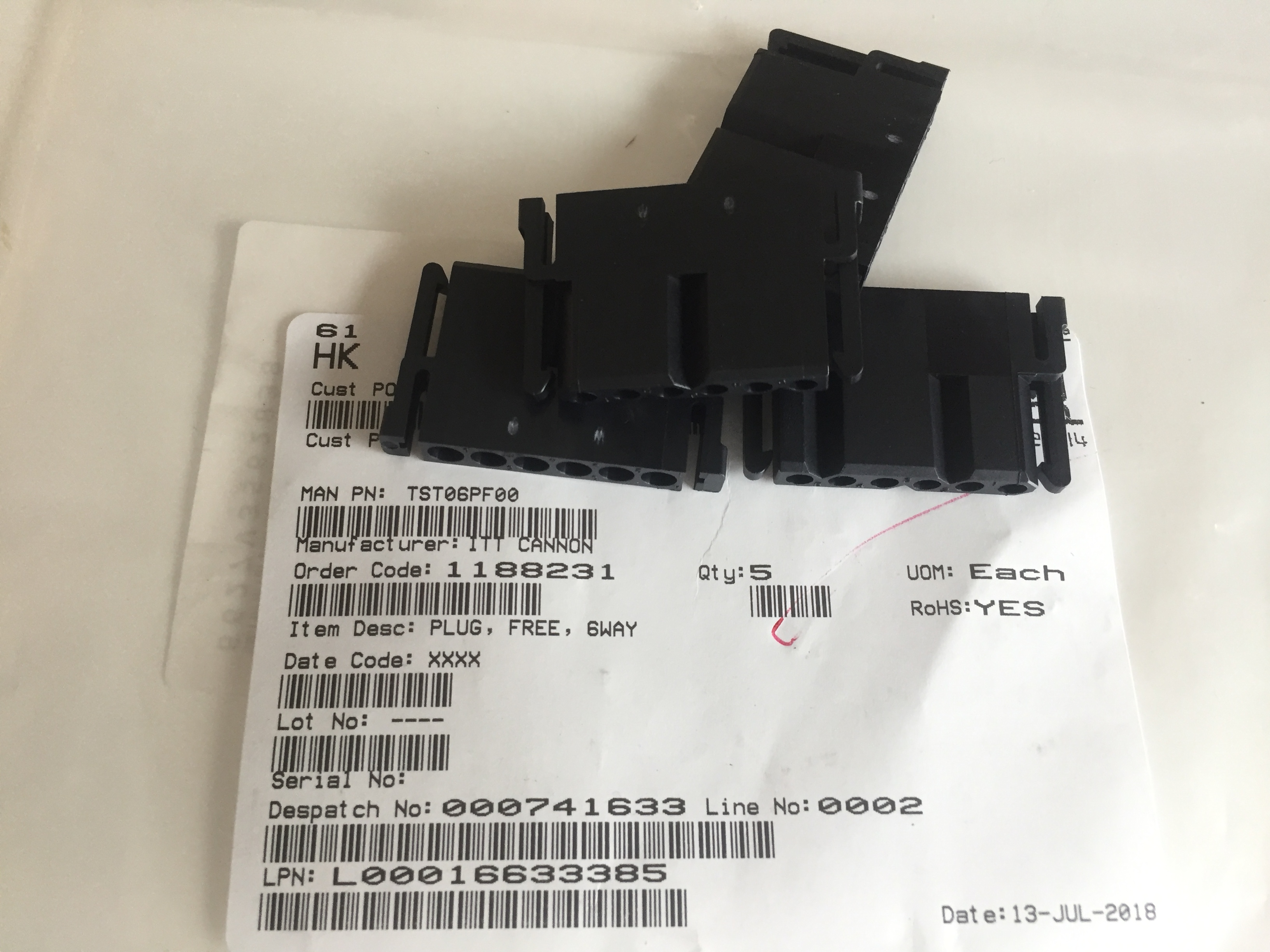 TST06RE01T ITT电缆连接器 全新原装进口国际现货 产品图