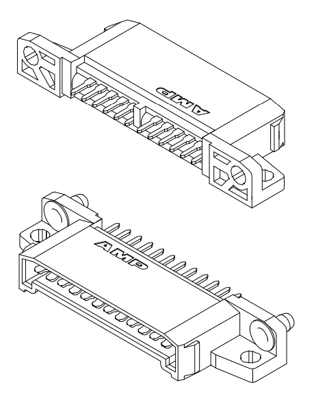 2-765206-2 Conn Rectangular Power PL 12 POS 2.54mm Crimp ST Through Hole 12 Terminal 1 Port Tube - Rail/Tube 产品图