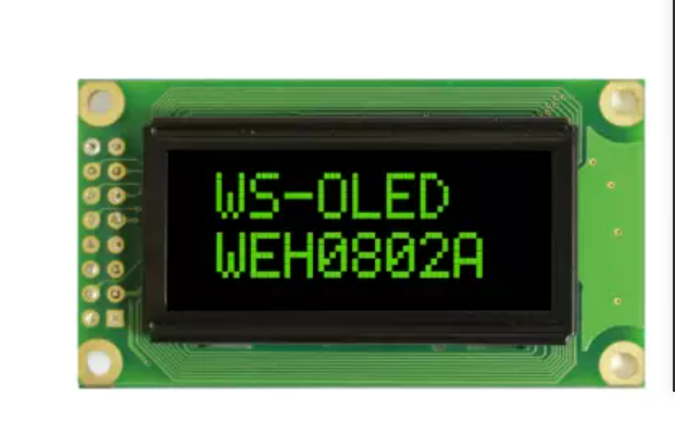 WEH000802ALPP5N00100 OLED CHARACTER 8X2 BLUE 1.2" 产品图