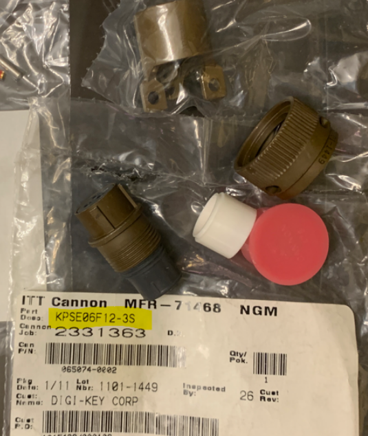 KPSE06F12-3S ITT / Cannon - KPT/KPSE/KPTC MIL-C-26482 Circular Connectors 产品图