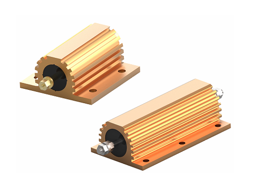HSC1002R2J HSC Family of Aluminium Housed Power Resistors 75W-500W dissipation capability, Gold anodization and two mounting flanges. 产品图