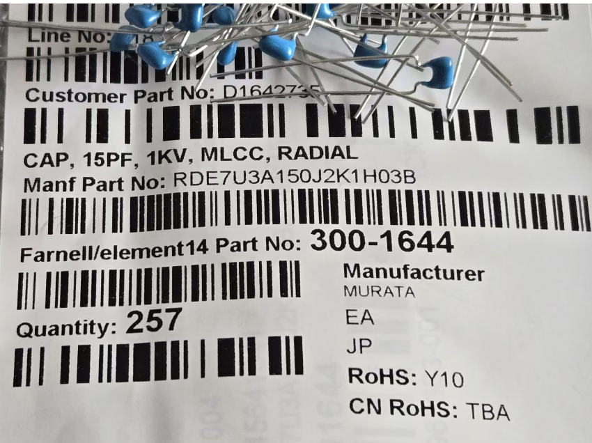 RDE7U3A150J2K1H03B Capacitor: ceramic, 15pF, 1kV, U2J, ±5%, THT, 5mm 产品图