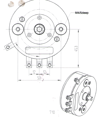 PW620-41M5kΩ129 PW620-41 M 5k Ω/129°电位器 产品图